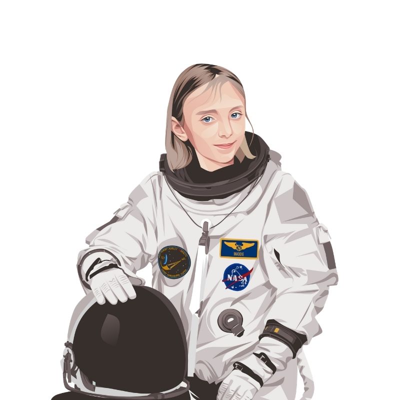 Children's print of an astronaut