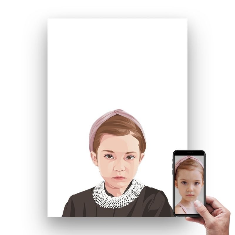 Custom art print of child judge