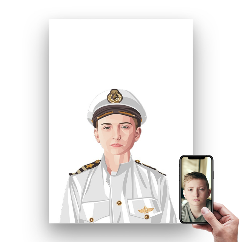 Custom print of sea captain for kids