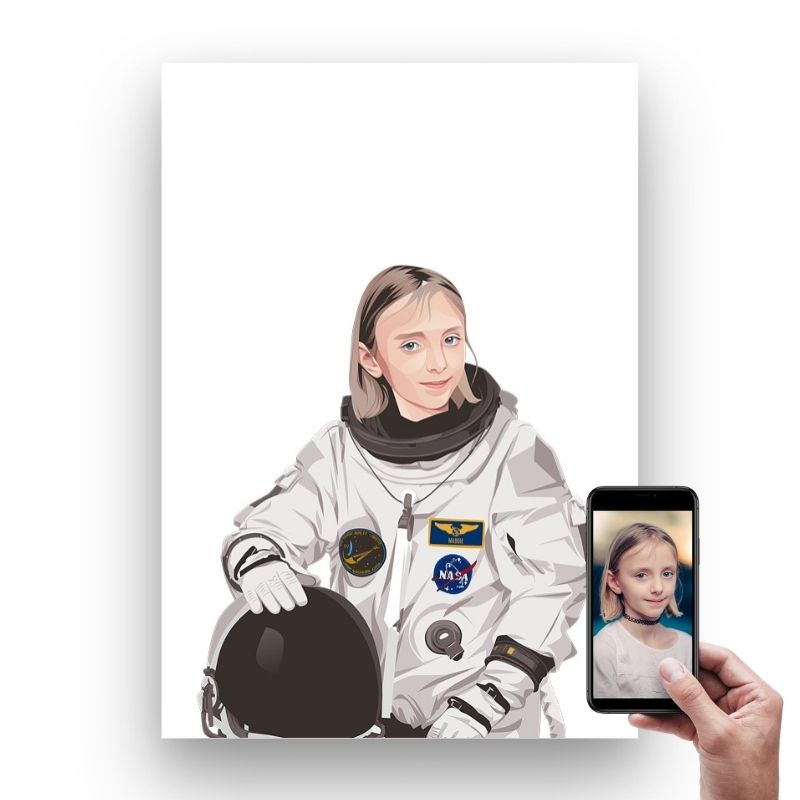 Custom astronaut print of child 